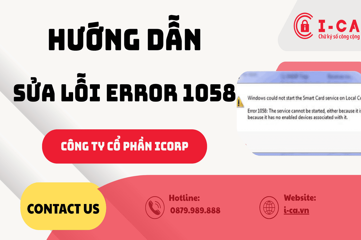 Hướng Dẫn Sửa Lỗi Smart Card Service Bị Error 1058
